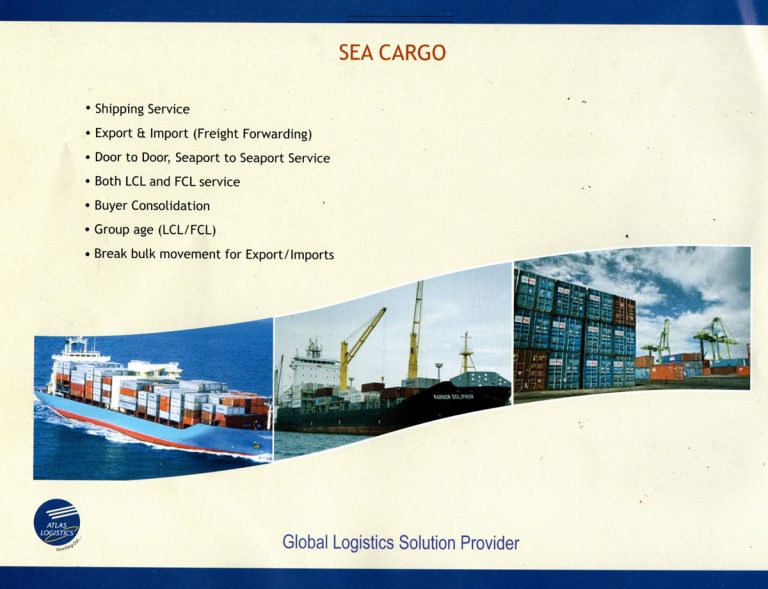 Shipping & Ocean Freight Services Atlas Logistics Bangladesh (Pvt
